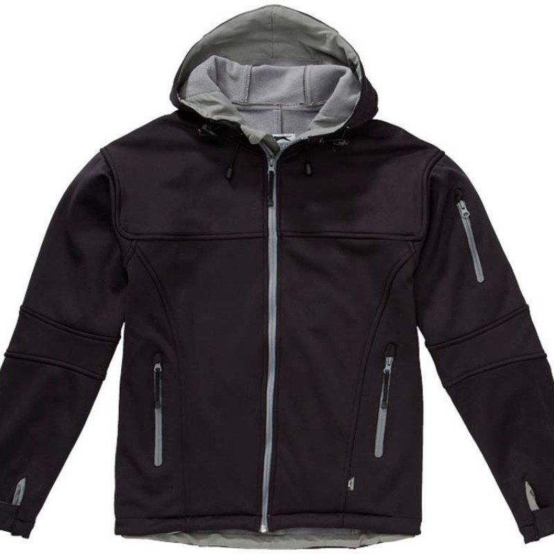 Куртка софтшел "Match" мужская, черный/серый