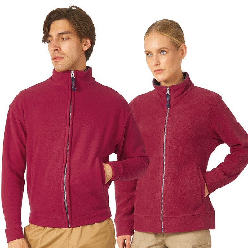 Куртка флисовая "Nashville" женская, красный/пепельно-серый