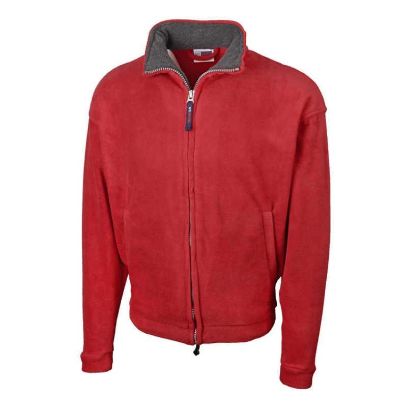 Куртка флисовая "Nashville" мужская, красный/пепельно-серый