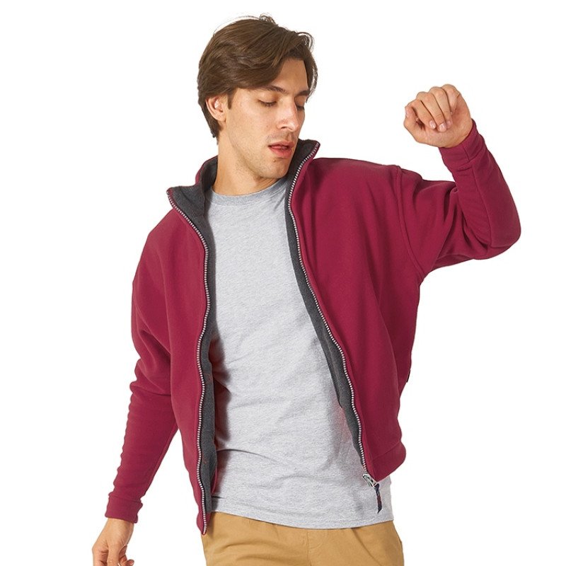 Куртка флисовая "Nashville" мужская, красный/пепельно-серый