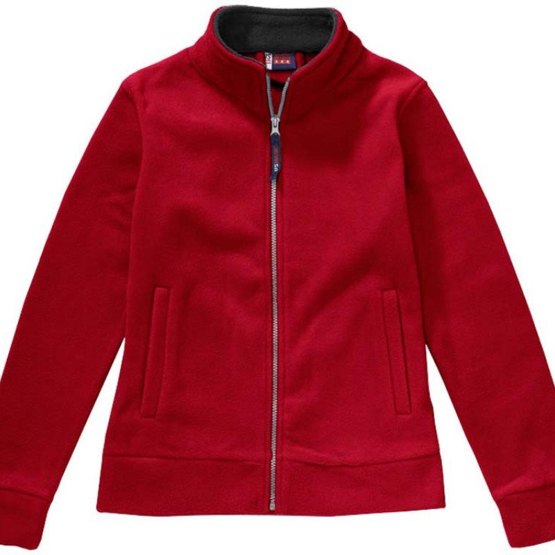 Куртка флисовая "Nashville" женская, красный/пепельно-серый