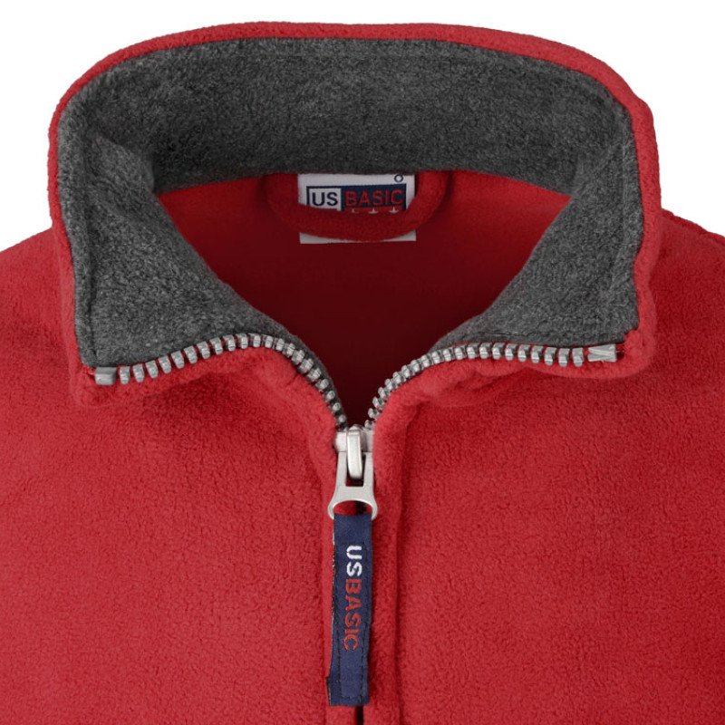 Куртка флисовая "Nashville" мужская, красный/пепельно-серый
