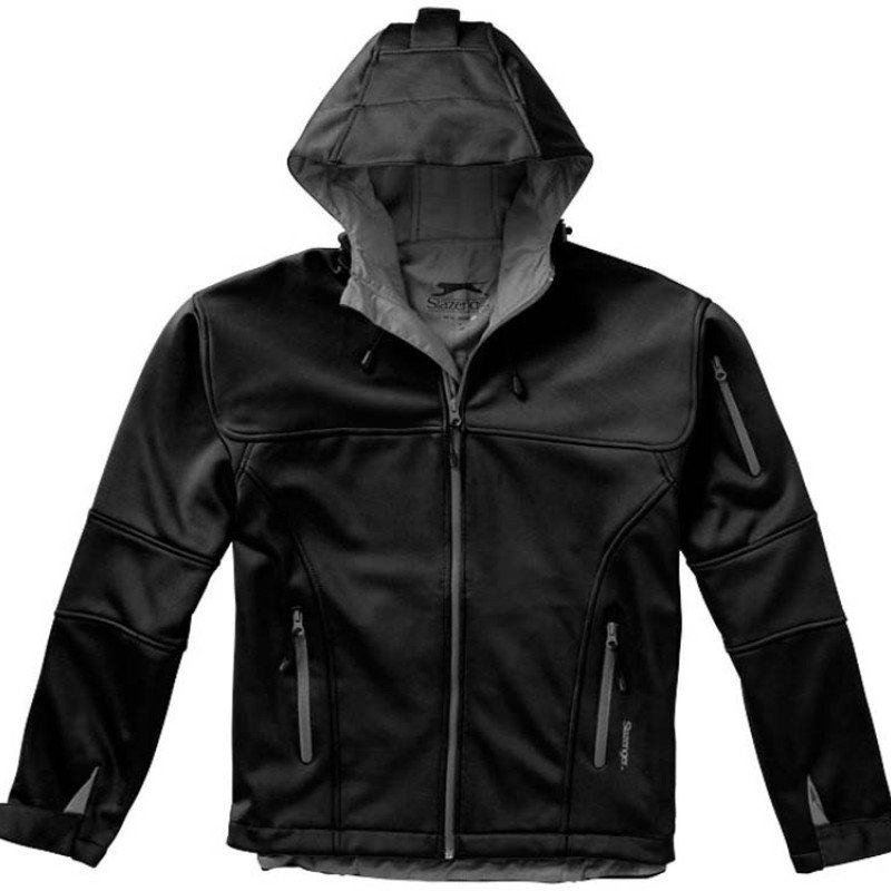 Куртка софтшел "Match" мужская, черный/серый