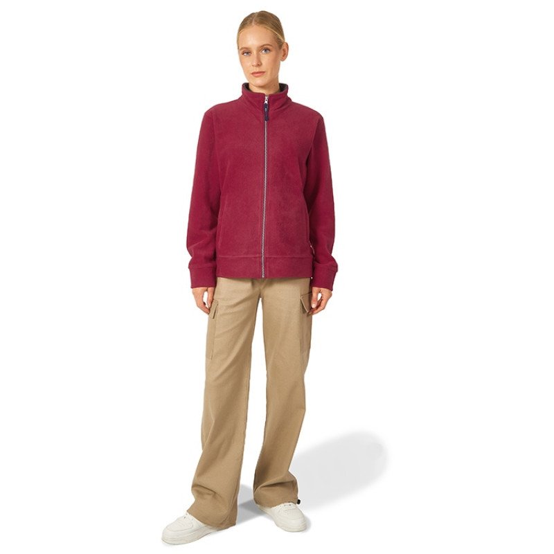 Куртка флисовая "Nashville" женская, красный/пепельно-серый