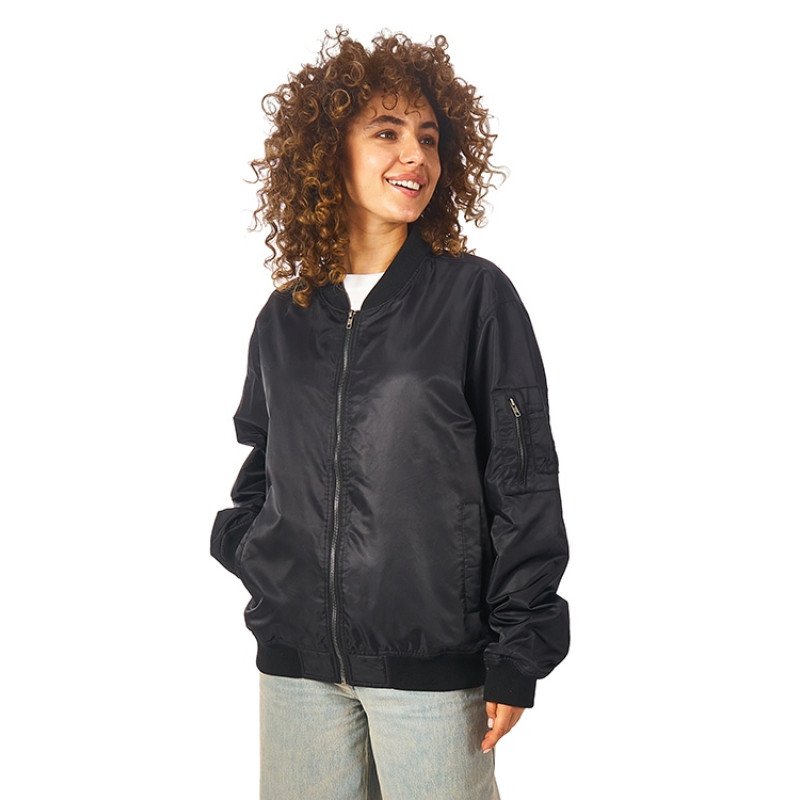 Куртка бомбер «Antwerpen» унисекс, черный