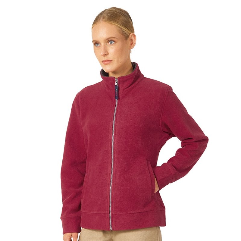 Куртка флисовая "Nashville" женская, красный/пепельно-серый