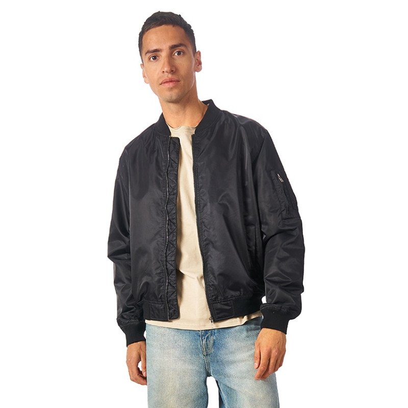 Куртка бомбер «Antwerpen» унисекс, черный