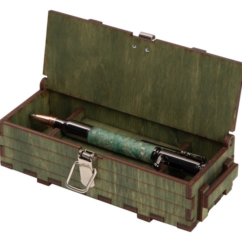 Ручка шариковая Кап клена, зеленый