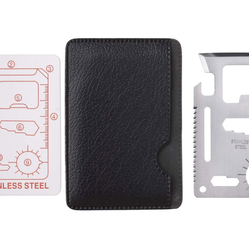 Инструмент многофункциональный в форме карты в чехле