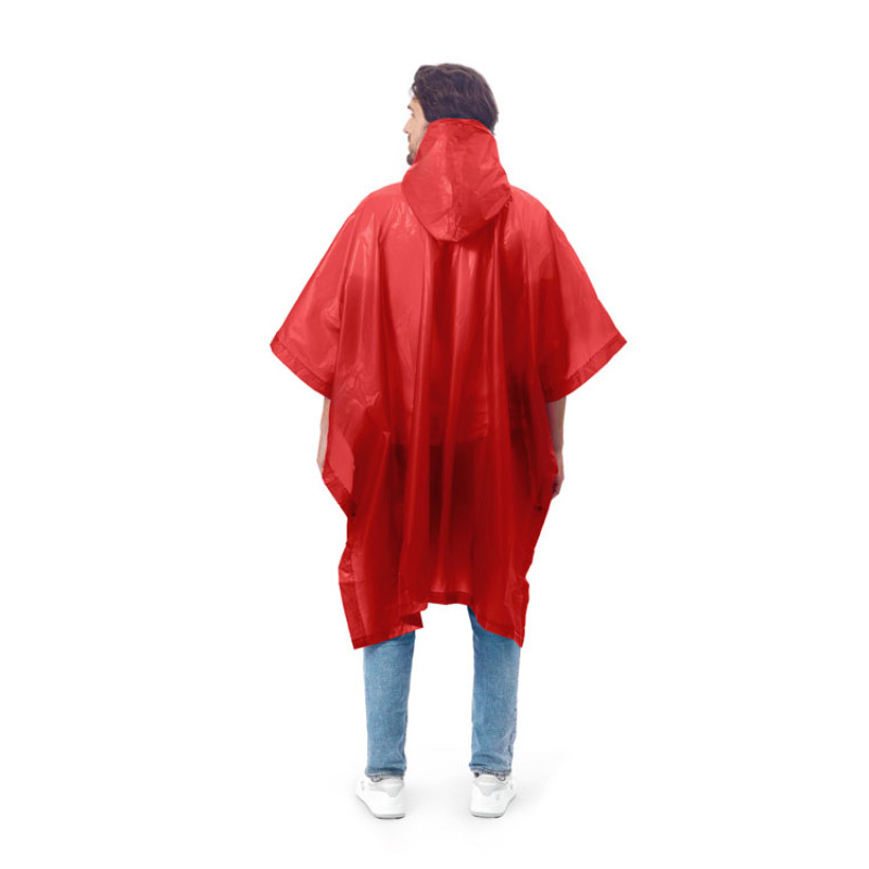 Пончо «Hawaii» c чехлом унисекс, красный Пончо «Hawaii» c чехлом унисекс, красный