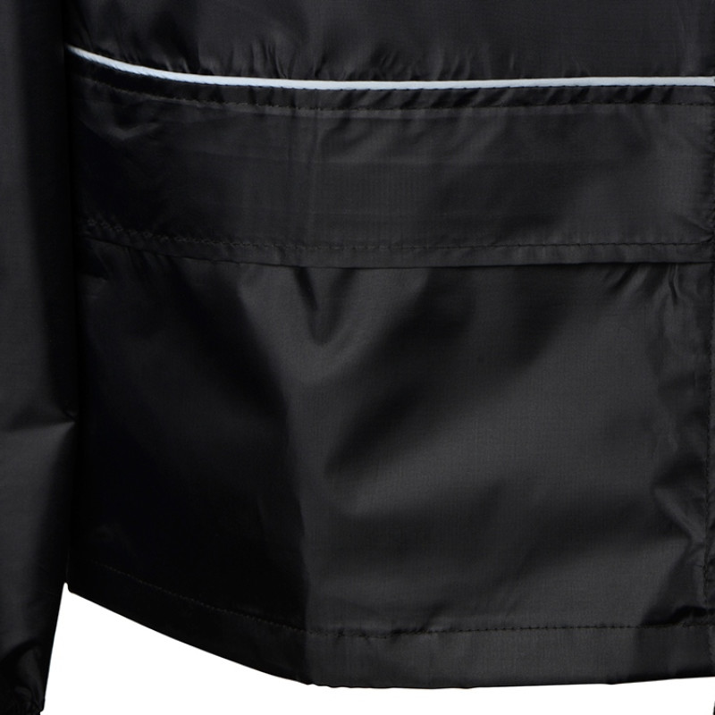 Короткий дождевик "Tornado" со светоотражающими элементами, черный