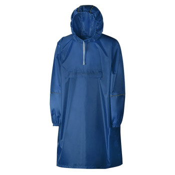 Дождевик - пончо "Galaxy" со светоотражающими элементами, классический синий