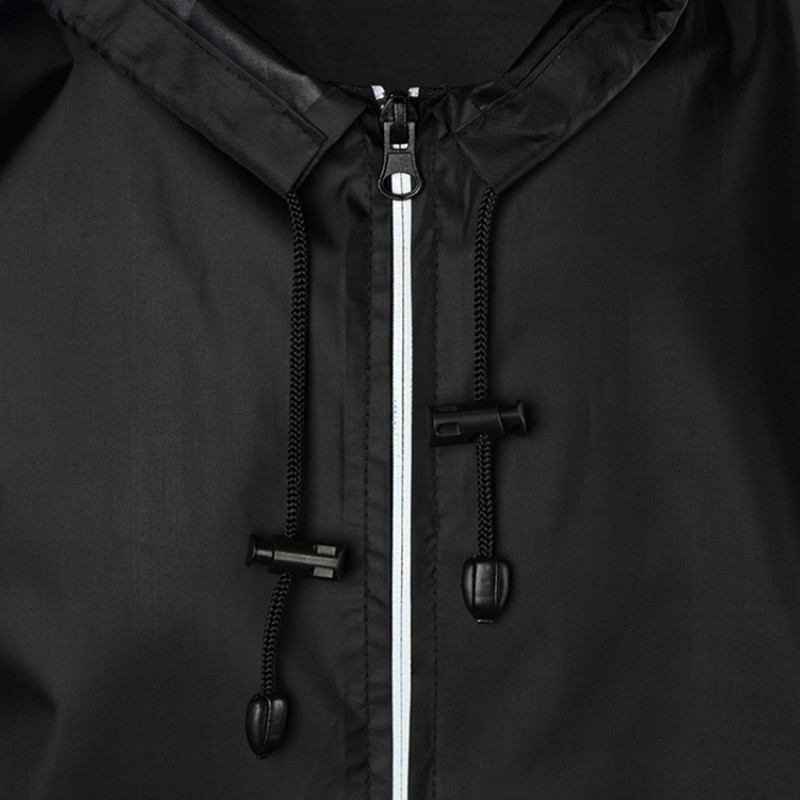 Короткий дождевик "Tornado" со светоотражающими элементами, черный