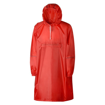 Дождевик - пончо "Galaxy" со светоотражающими элементами, красный