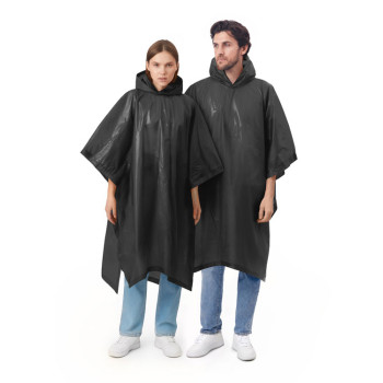 Пончо «Hawaii» c чехлом унисекс, черный