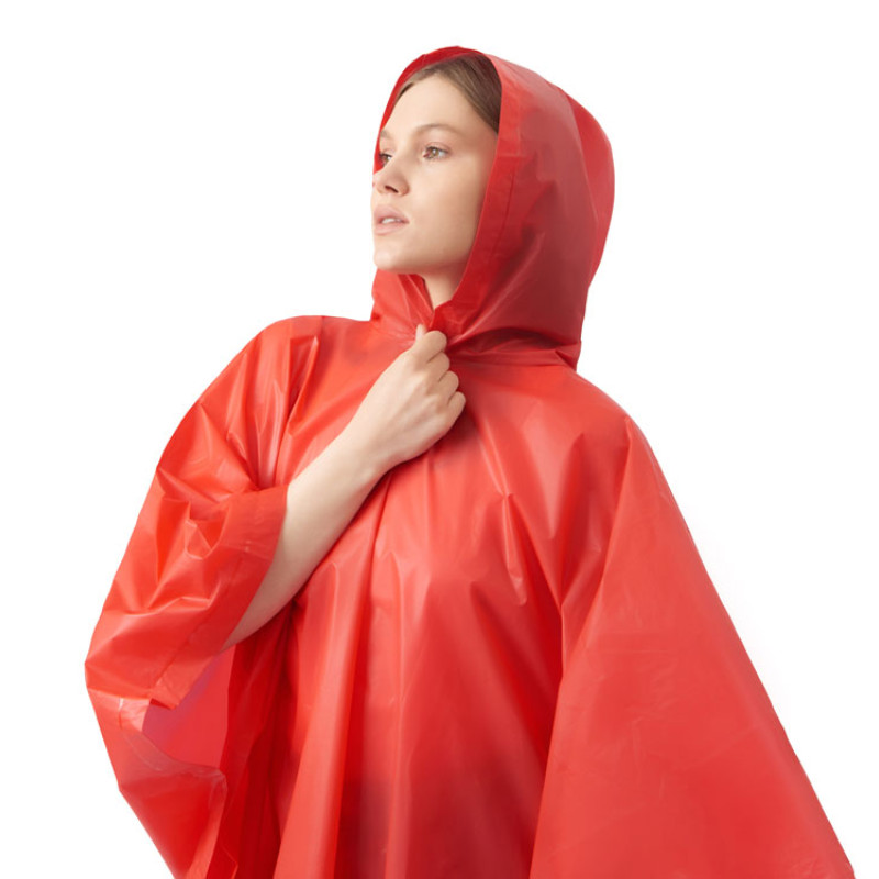 Пончо «Hawaii» c чехлом унисекс, красный Пончо «Hawaii» c чехлом унисекс, красный