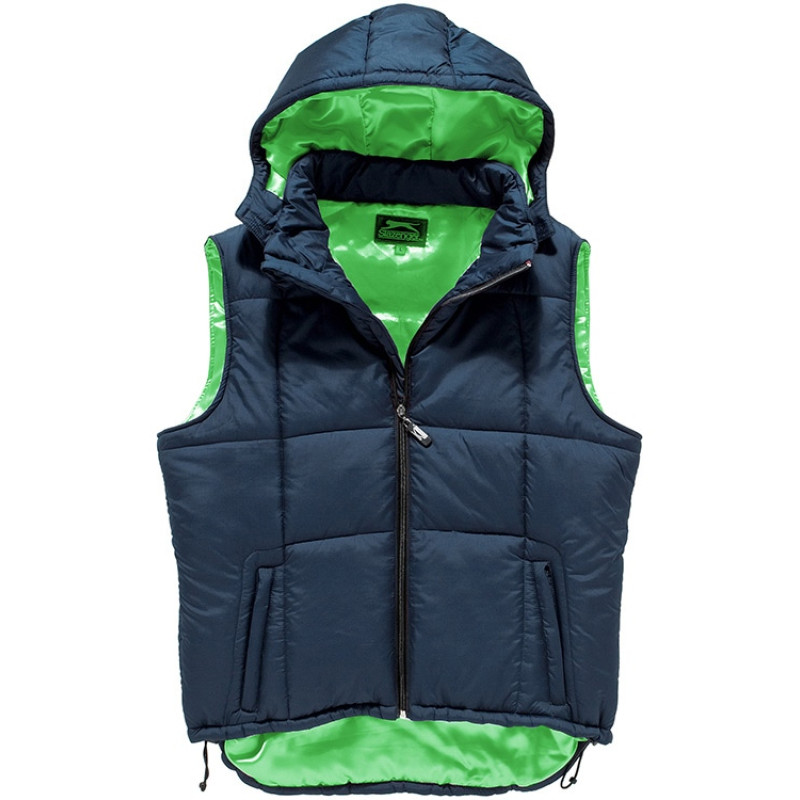 Жилет мужской, Slazenger, темно-синий/зеленое яблоко