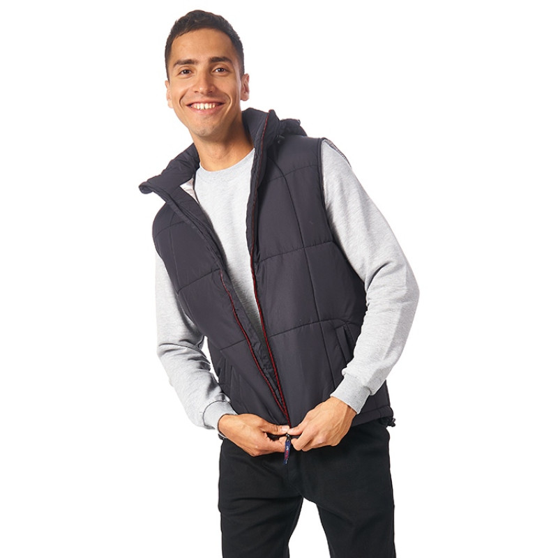 Жилет "Vigour" мужской, черный/стальной