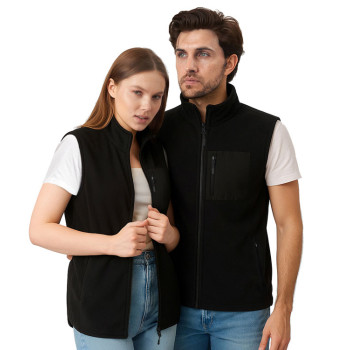 Жилет флисовый «Trondheim» унисекс, черный