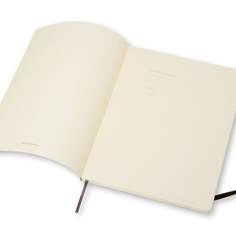 Записная книжка Moleskine Classic Soft (нелинованный), Хlarge (19х25 см), черный