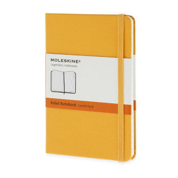 Записная книжка Moleskine Classic (в линейку) в твердой обложке, Pocket (9x14см), оранжевый
