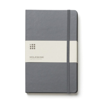 Записная книжка Moleskine Classic (в линейку) в твердой обложке, Pocket (9x14см), серый
