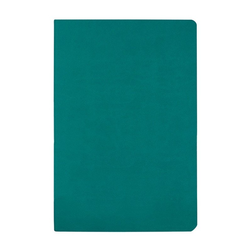 Бизнес тетрадь А5 "Megapolis flex" 60 л. soft touch клетка, морская волна