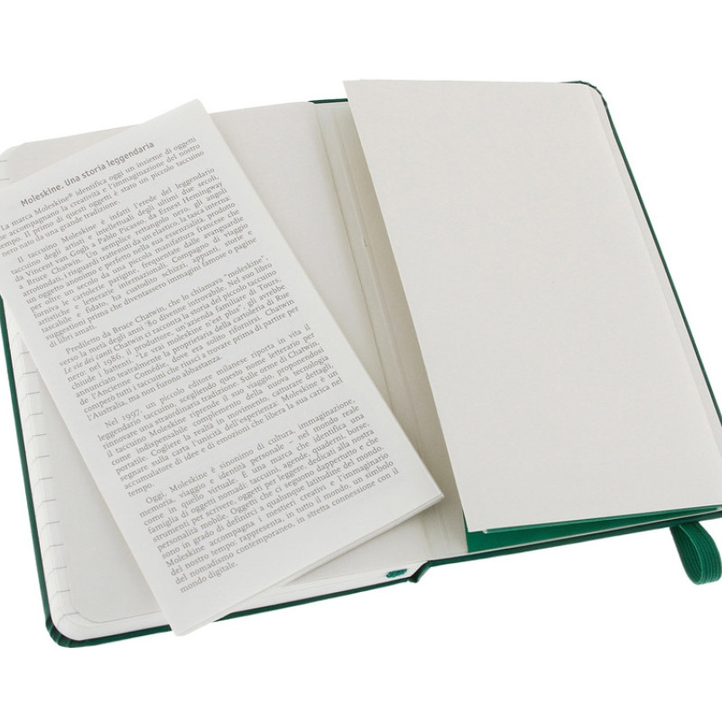 Записная книжка Moleskine Classic (в линейку) в твердой обложке, Pocket (9x14см), зеленый