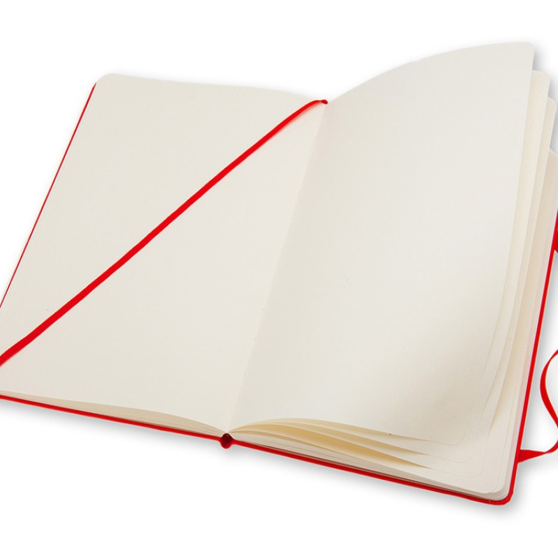 Записная книжка Moleskine Classic (нелинованный) в твердой обложке, Large (13х21см), красный