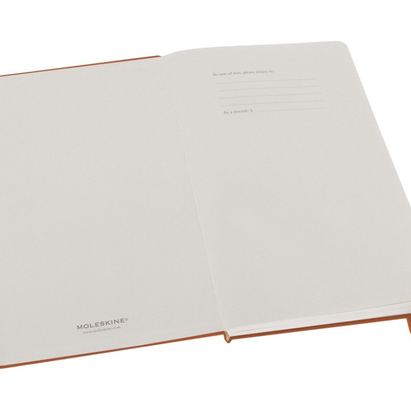 Записная книжка Moleskine Classic (в линейку) в твердой обложке, Large (13х21см), оранжевый коралл
