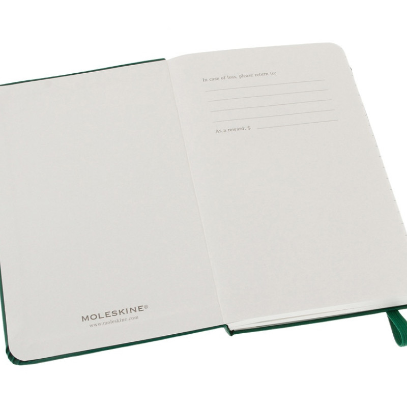 Записная книжка Moleskine Classic (в линейку) в твердой обложке, Pocket (9x14см), зеленый