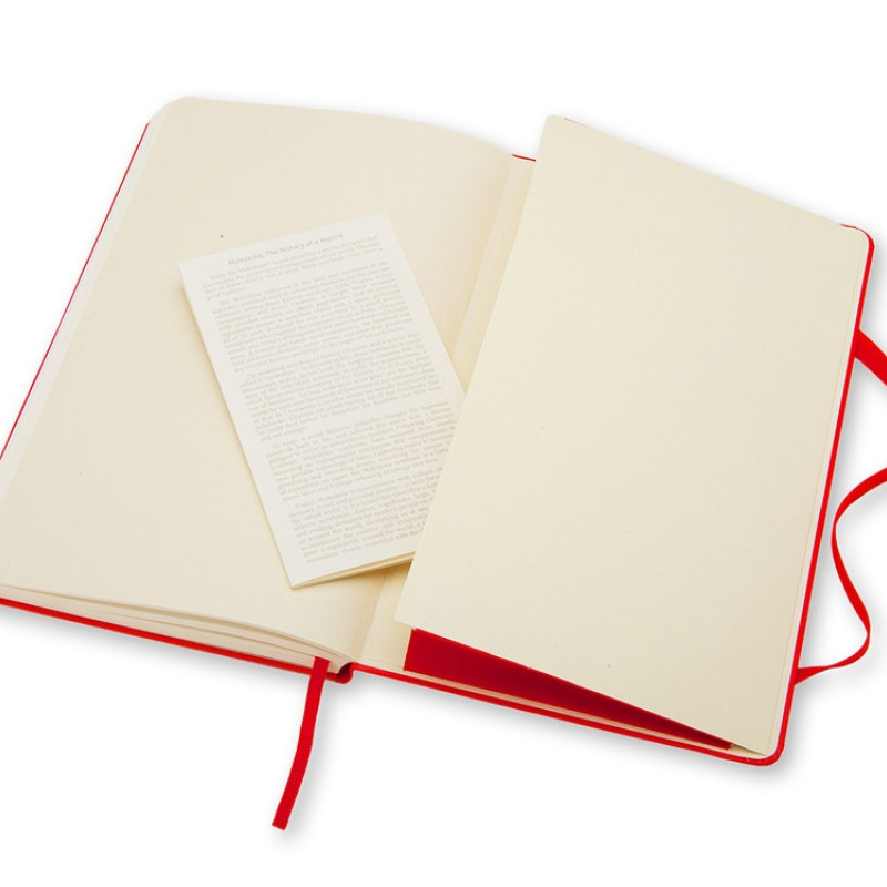Записная книжка Moleskine Classic (нелинованный) в твердой обложке, Large (13х21см), красный