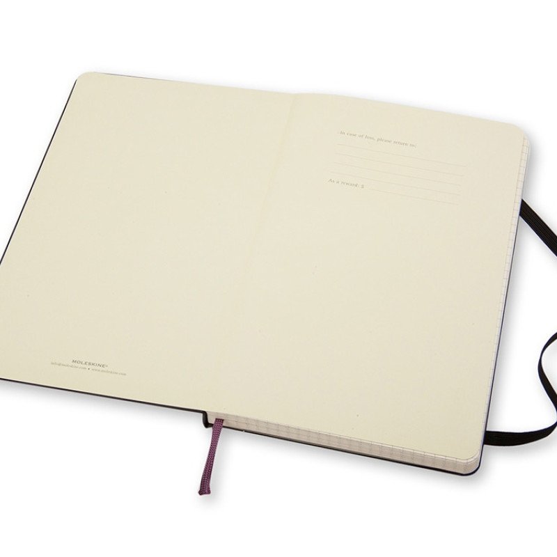 Записная книжка Moleskine Classic (в клетку) в твердой обложке, Large (13х21см), черный