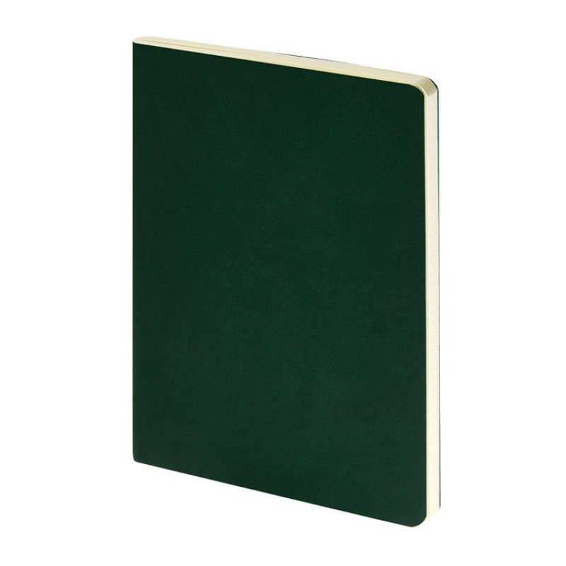 Бизнес тетрадь А5 "Megapolis flex" 60 л. soft touch клетка, зеленый