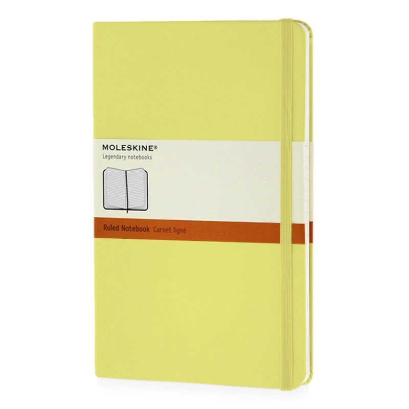 Записная книжка Moleskine Classic (в линейку) в твердой обложке, Large (13х21см), цитрусовый