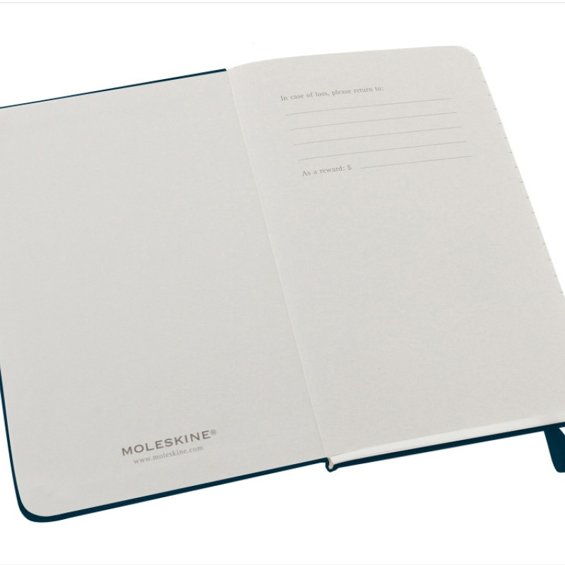 Записная книжка Moleskine Classic (в линейку) в твердой обложке, Pocket (9x14см), голубой сапфир