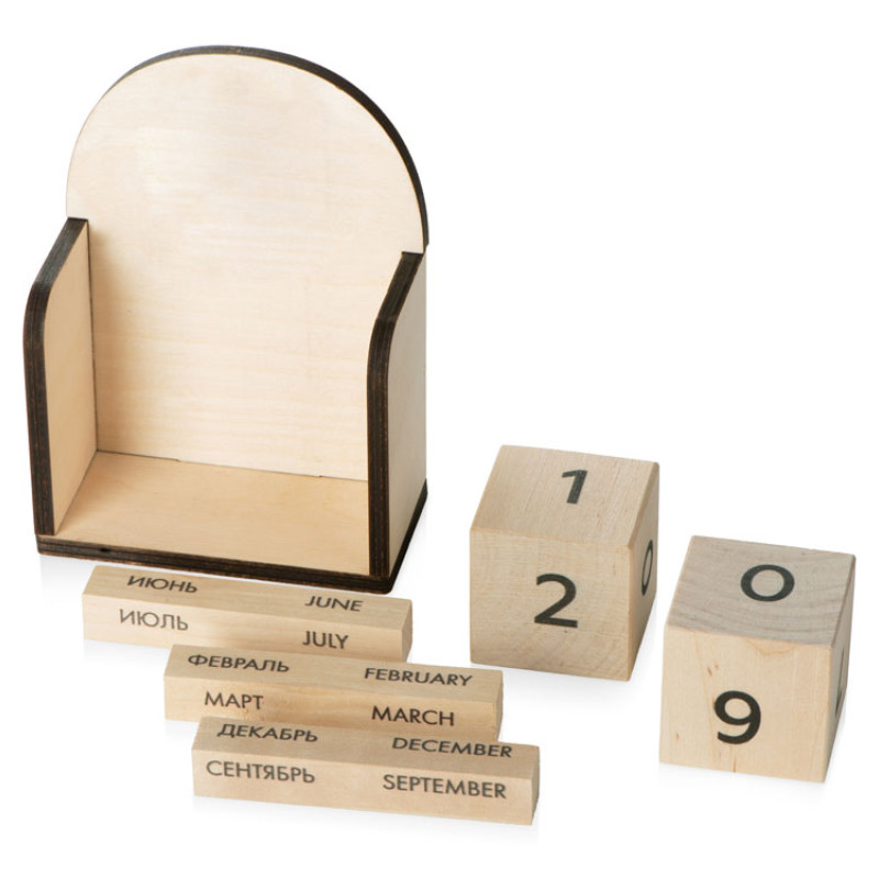 Настольный деревянный вечный календарь Настольный деревянный вечный календарь