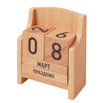 "Вечный" календарь из бука