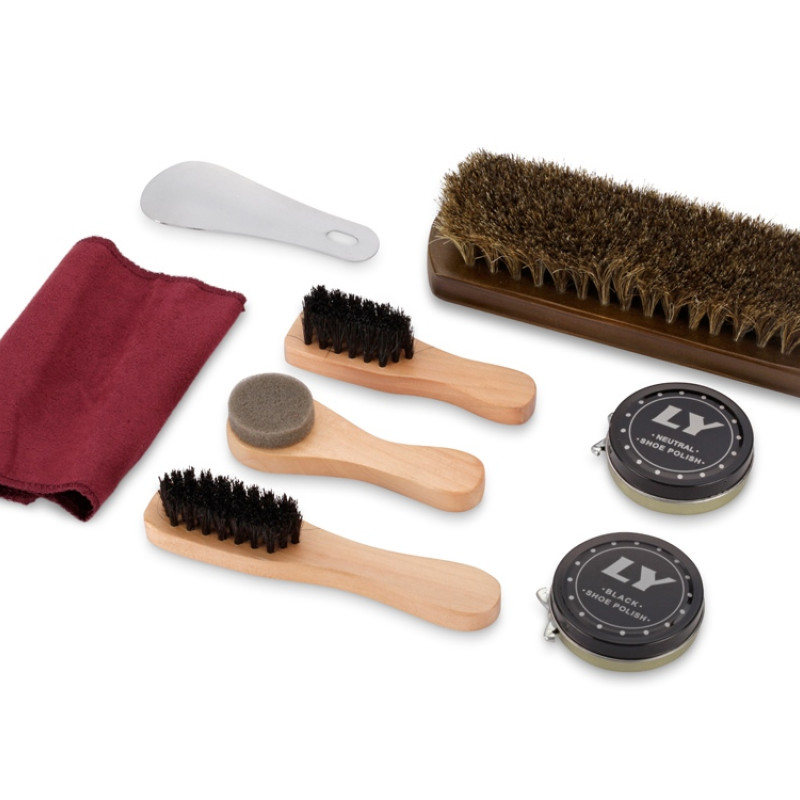 Набор для чистки обуви "Сундучок", коричневый