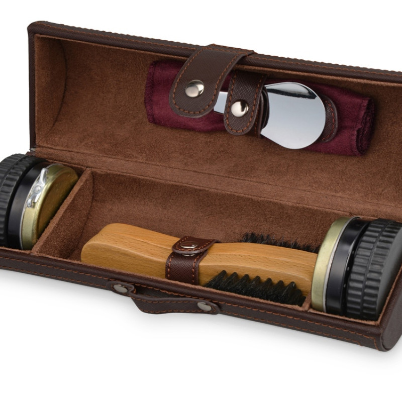 Набор для чистки обуви "Сапфир", коричневый