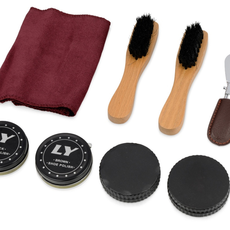 Набор для чистки обуви "Сапфир", коричневый