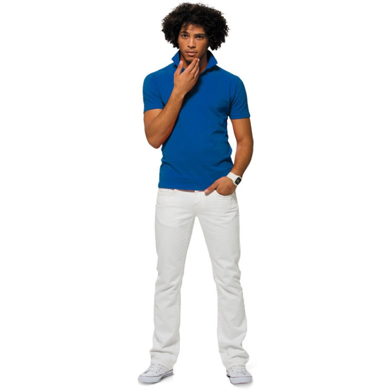 Рубашка поло "First" мужская, кл. синий