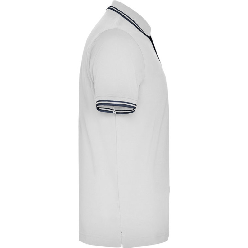 Рубашка поло "Montreal" мужская, белый/нэйви