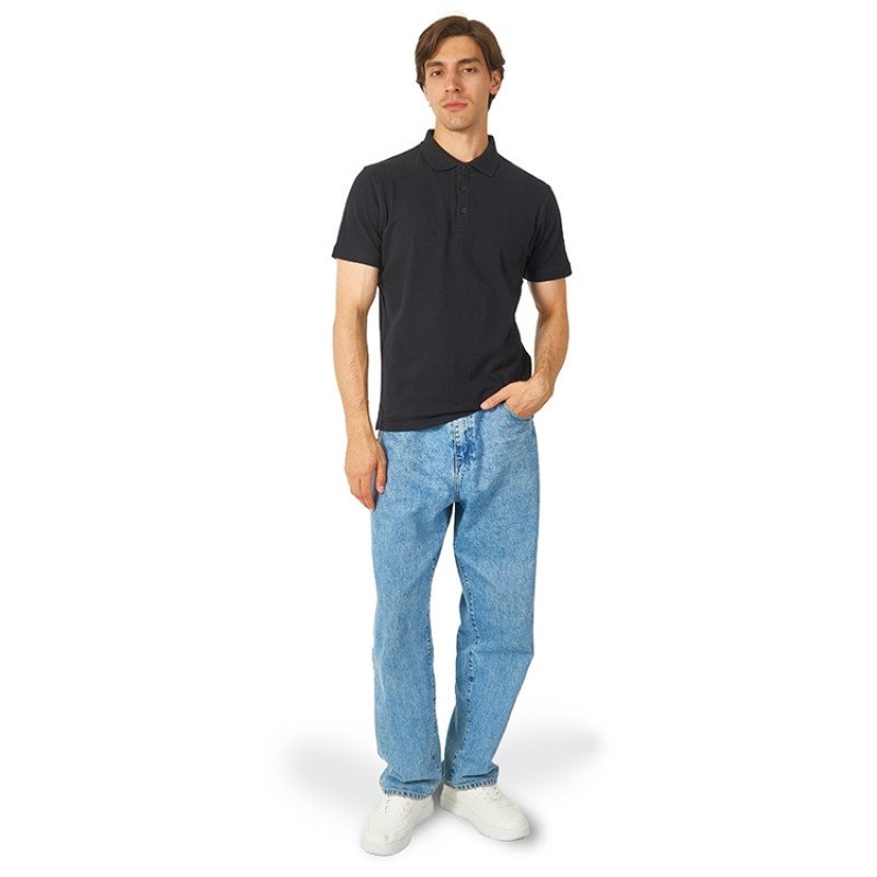 Поло с эластаном «Chicago», 200гр пике, черный