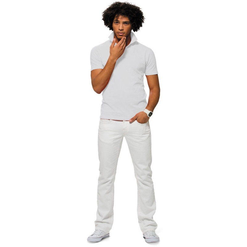 Рубашка поло "First" мужская, белый