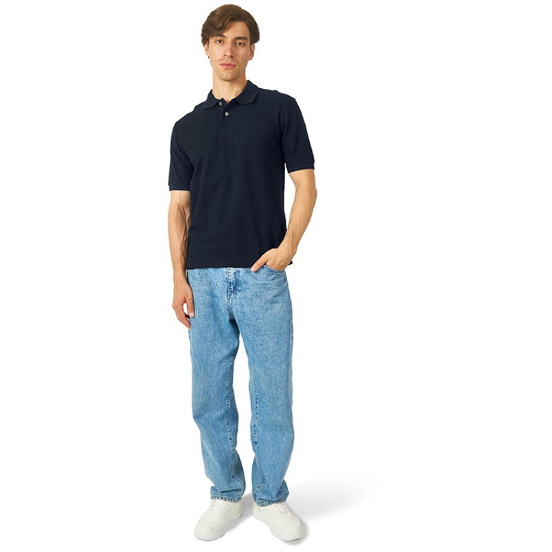 Рубашка поло "Boston 2.0" мужская, темно-синий