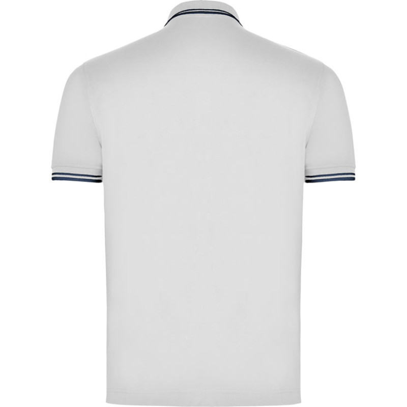 Рубашка поло "Montreal" мужская, белый/нэйви
