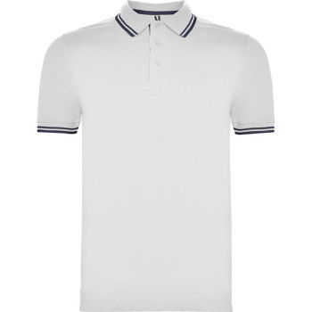 Рубашка поло "Montreal" мужская, белый/нэйви