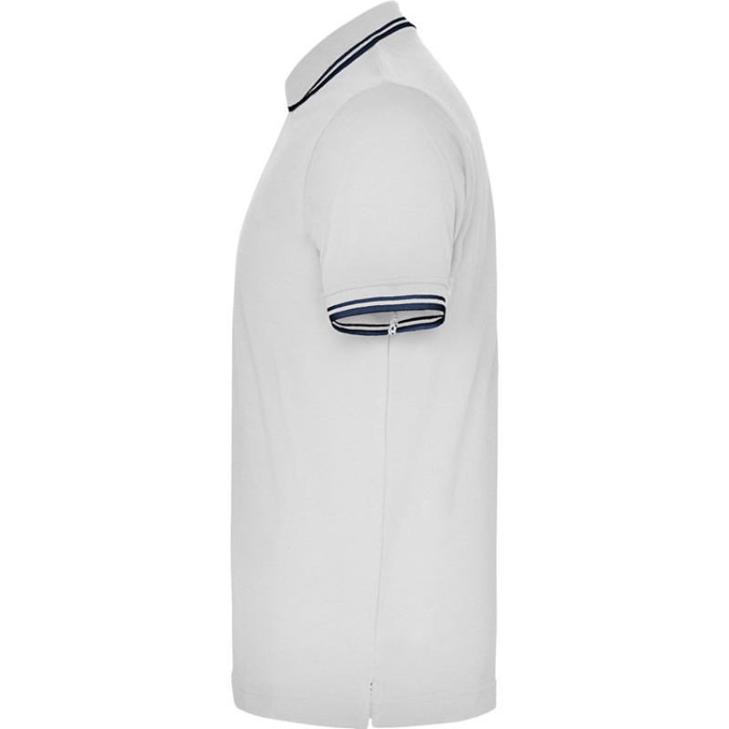 Рубашка поло "Montreal" мужская, белый/нэйви