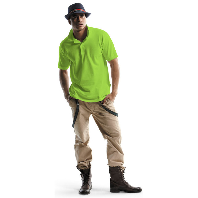 Рубашка поло "Forehand" мужская, зеленое яблоко